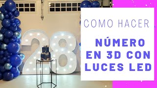 Career Overview DIY Número en 3D Con luces LED | Mosaico de número Dollar Tree DIY Party Decor | Balloon Mosaic