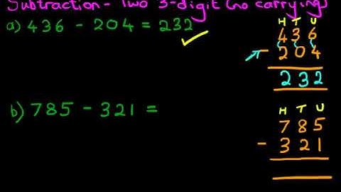 Subtraction - Two 3 Digit Numbers (no carrying)