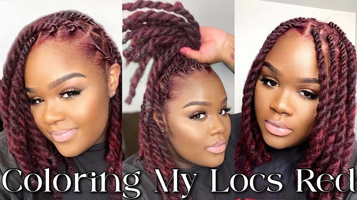 Coloring My Locs Red From Green | Loc Two Strand T...