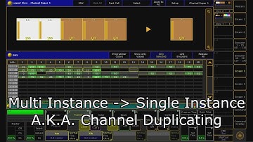 MA2 Multi instance fixtures to single instance - AKA Channel Duplication
