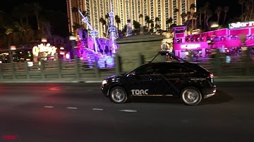 Torc Self-Driving Capability: Navigate city roads at night (Las Vegas)