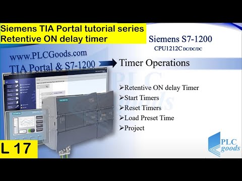 Siemens TIA Portal tutorial series Retentive ON delay timer : L17