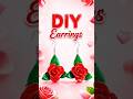 DIY Beautiful Rose Earrings 🌹 | Easy Handmade Jewelry Tutorial | Trending Shorts#shorts#yt