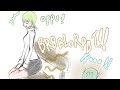 Girl farts and poop accident in front of slime 【anime】