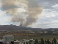 Smoke rises from fire on Elko Mountain
