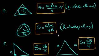 25. Uchburchak yuzini topish formulalari. | GEOMETRIYA