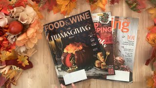ASMR | page turning, glossy magazine, finger licking, page squeezing 🍁thanksgiving edition🍁