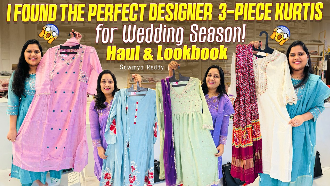 I Found the PERFECT Designer 3-Piece Kurtis for Wedding Season! 😍 Haul & Lookbook