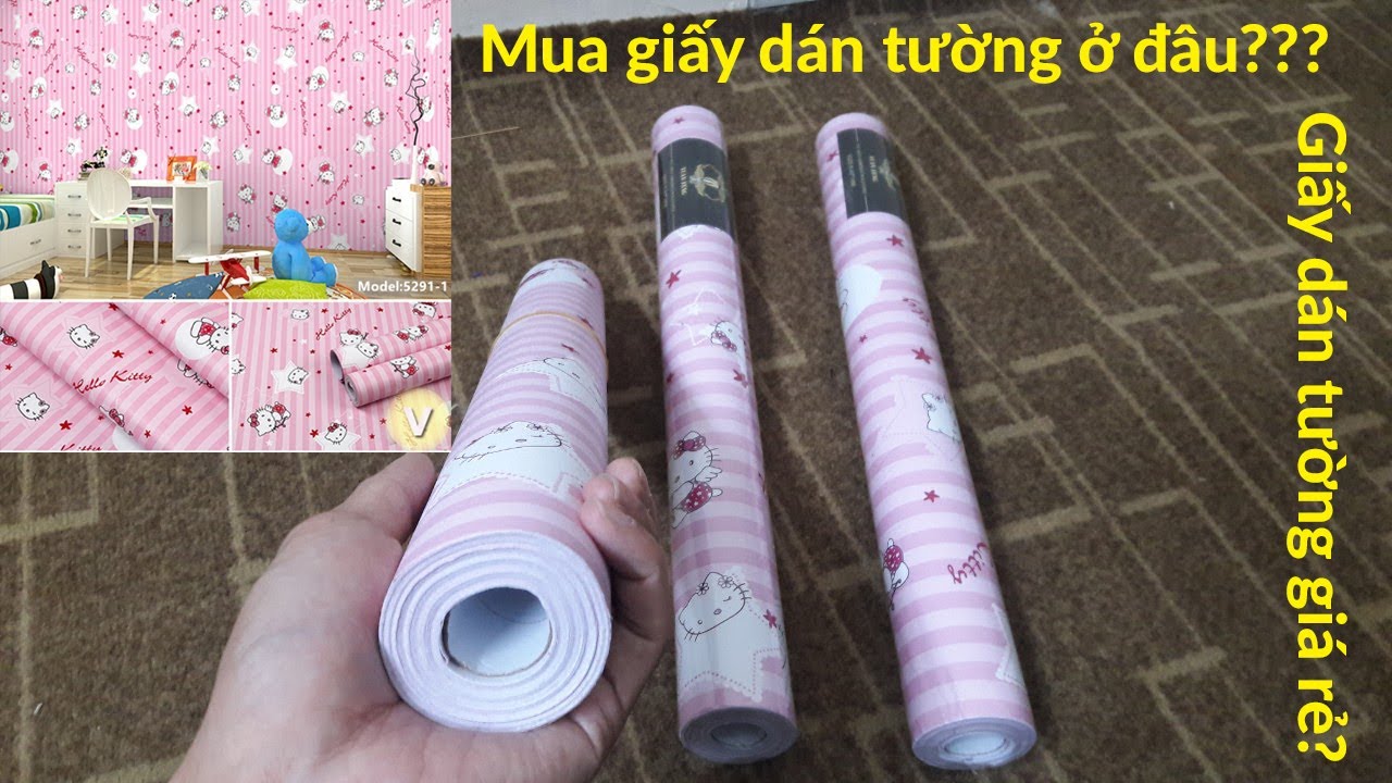 giấy dán tường mua ở đâu 2022 Update Mua giấy dán tường Kitty sao hồng ở đâu?