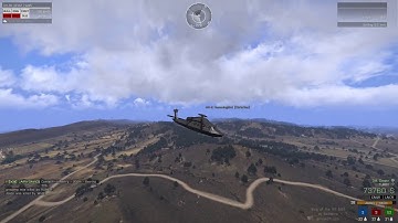 Arma 3 flying without rear rotor to repair