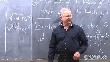 Machine Learning course- Shai Ben-David: Lecture 19