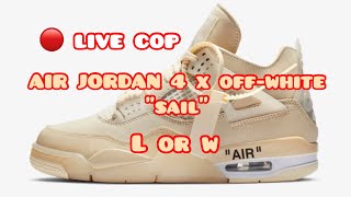 🔴 LIVE COP : AIR JORDAN 4 X OFF-WHITE “SAIL” / SNKRS APP JP screenshot 4