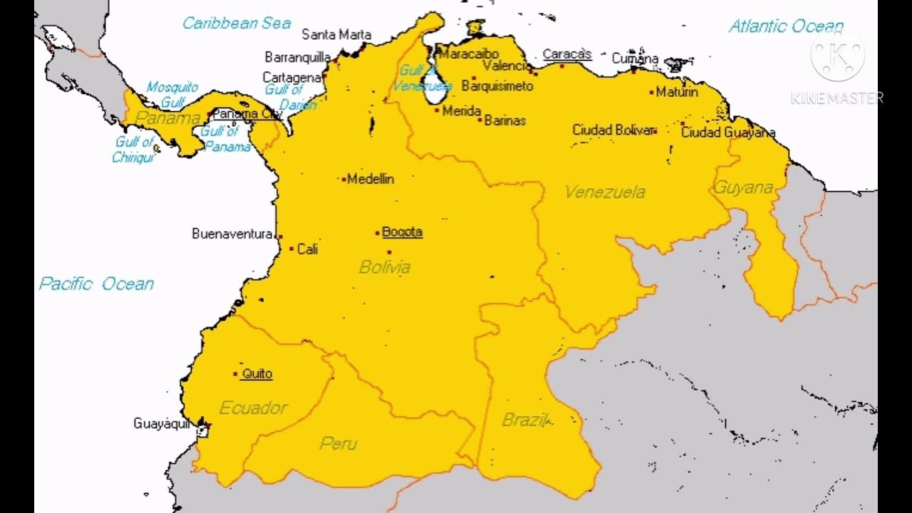Карта великой венесуэлы. Богота на карте. Территории великой колумбии. Гран колумбия. Великая колумбия 1819 карта.