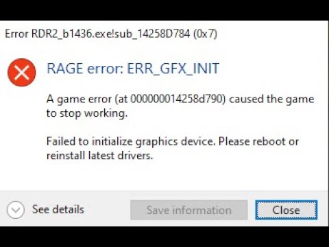 How to Fix Red Dead Redemption 2 Error: ERR_GFX_STATE? - MiniTool