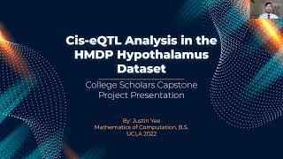Justin Yee - Cis eQTL Analysis in the HMDP Dataset
