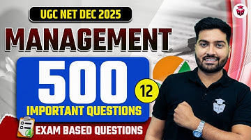 UGC NET Management Dec 2025 | 500 Most Important Questions | UGC NET Paper 2 Management Questions