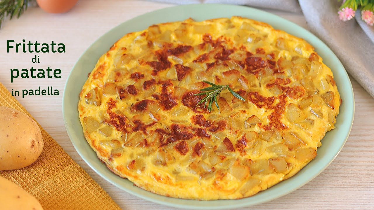 FRITTATA DI PATATE IN PADELLA VELOCE, easy potato omelette