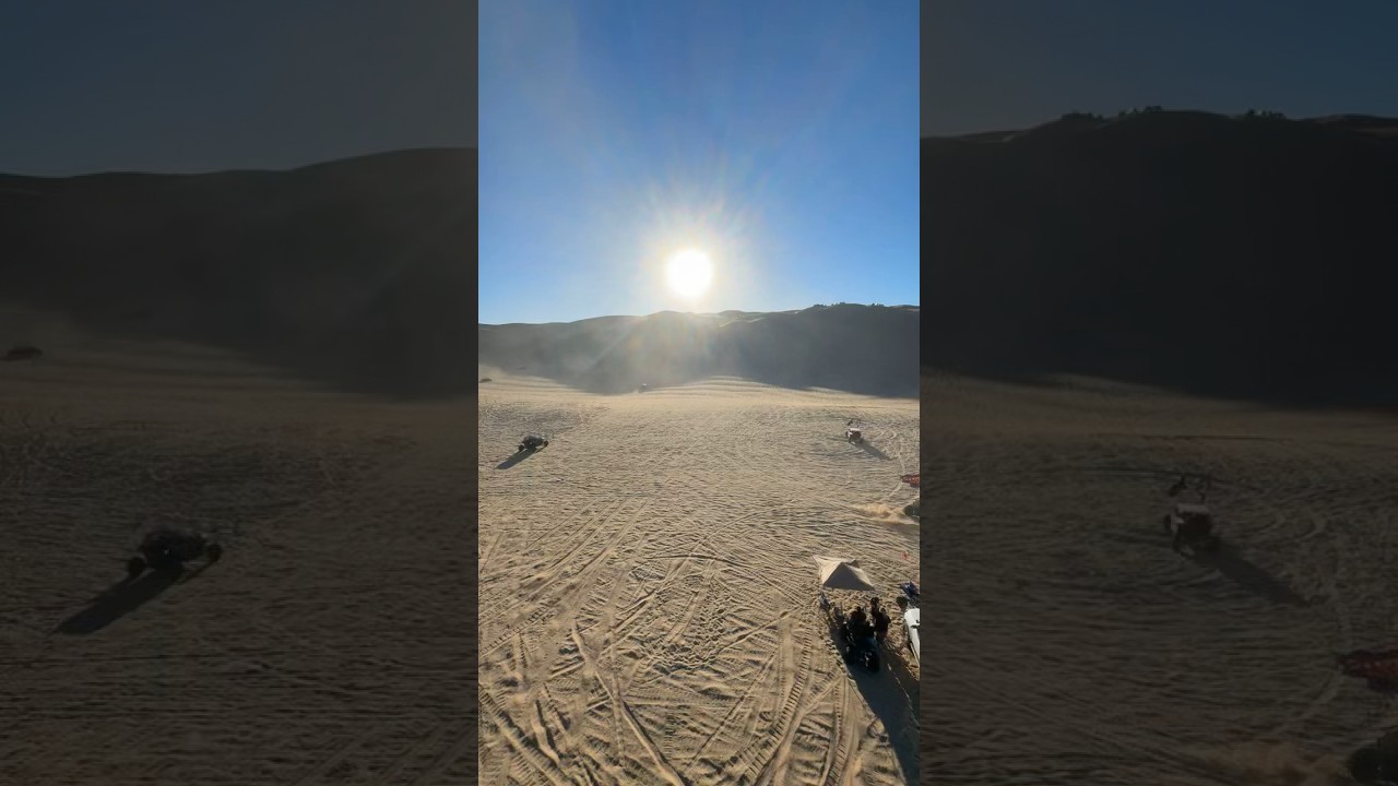 Helicopter views hit different when you’re chasing the dunes. 🏁⚡️ 