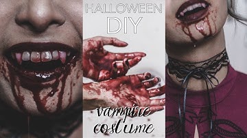 DIY Halloween Costume 2016: Victorian Vampire (Make Your Own Fangs, Edible Blood & Lace Choker)