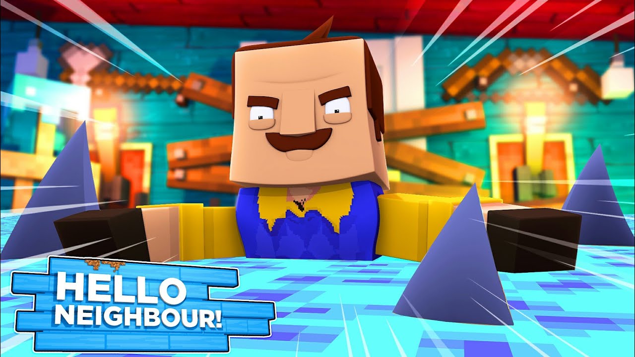 Minecraft Hello Neighbor — У СОСЕДЯ В ПОДВАЛЕ ЗАСТРЯЛИ ЛЕДЯНЫЕ АКУЛЫ