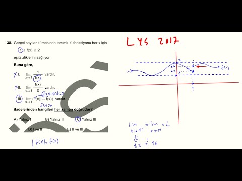 LYS 2017 DEN ÖNEMLİ BİR LİMİT SORUSU