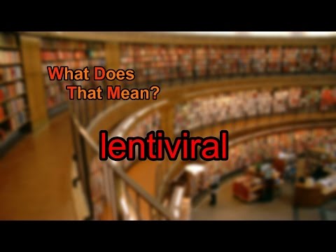 What does lentiviral mean?