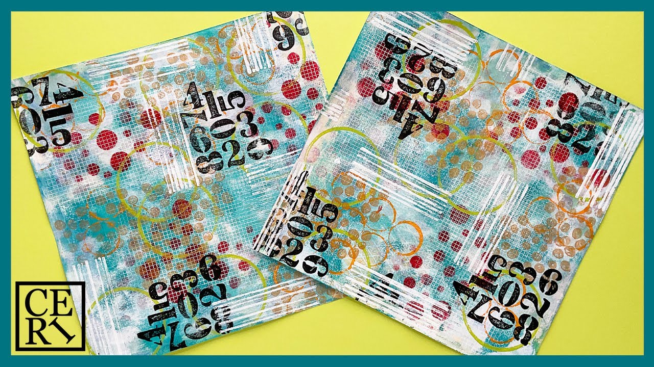 Gel Print Backgrounds for Art Journal Covers