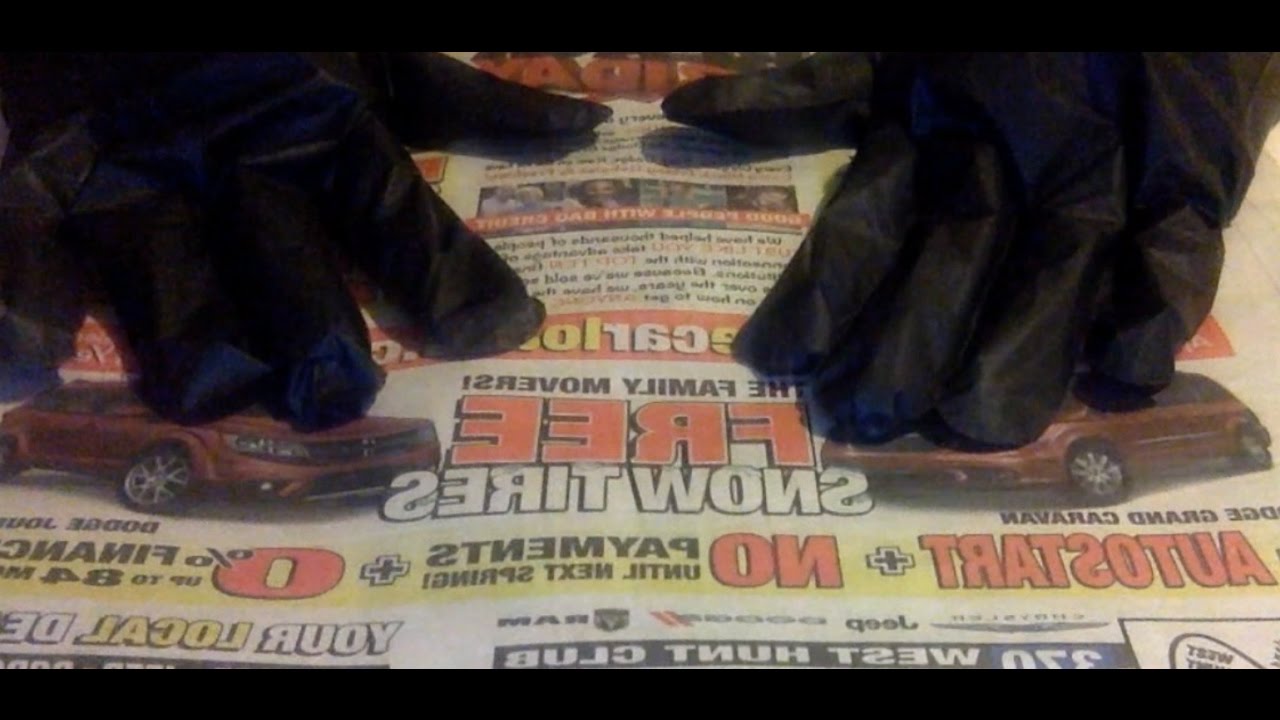 ASMR gloves and turning newspaper pages YouTube