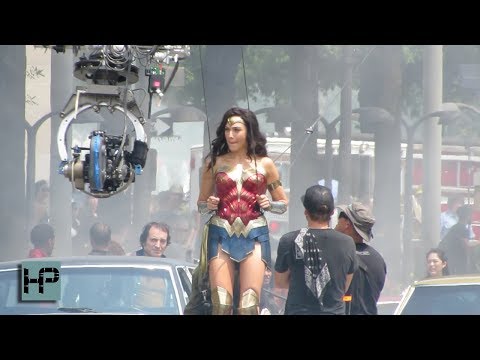 Gal Gadot Shoots Stunt Scene for 'Wonder Woman 1984'