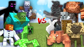 : MUTANT CREATURES vs MUTANT MOBS in Minecraft Mob Battle