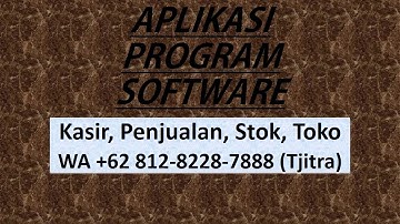 Promo!!! (WA +62 812-8228-7888) Software Nota, Program Penjualan, Aplikasi Inventory