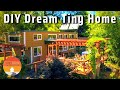Couple's CUSTOM Tiny House! grey water recycling system & amazing deck