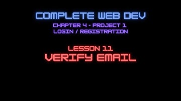 Web Dev 5 - 11 Verify Email
