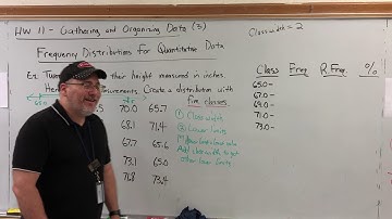 HW 11 (3) Gathering and Organizing Data - Frequency Distributions for Quantitative Data