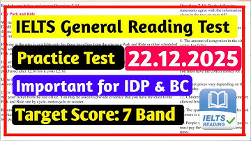 IELTS Reading General Training Practice Test 2025 With Answers | IELTS Reading Test General Training