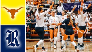 #6 Texas vs Rice Highlights | NCAA Women's Volleyball | 2023 College Volleyball