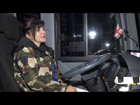 მუნიციპალური ტრანსპორტის ქალი მძღოლი ბოლნისში