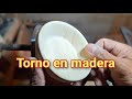Torneamos madera en un solo punto cuenco