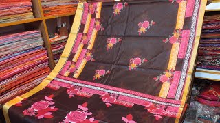 new collection / gold katan cotton print saree / Robi Textile / islampur Dhaka