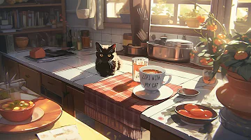 Lofi With My Cat || Cat & Peaceful Breakfast 😸🥞☕Early morning vibes ~ Lofi Music 🎶🌟Have a good day