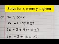 Algebra problem, class 10 easy question, Solve the problem, Find the value of x
