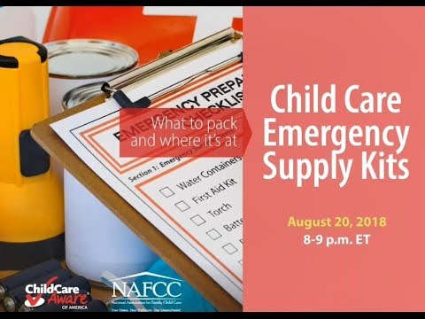 Child Care Emergency Supply Kits: What to Pack and Where It's At