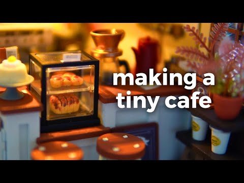 relax & make a tiny coffee house with me ✿ crafting to peaceful music 