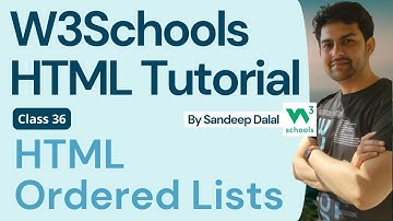 HTML Tutorial - HTML Ordered Lists - W3Schools - In Hindi & English
