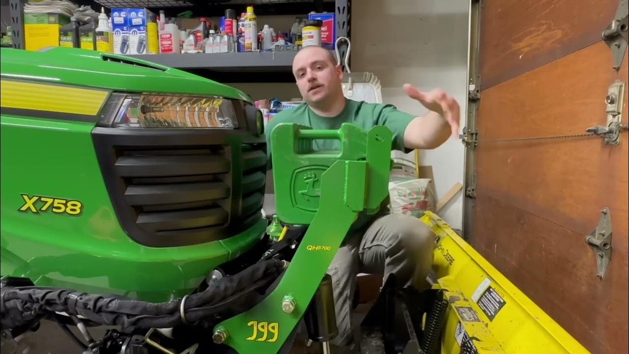 John Deere X700 Series Custom Quick Hitch Weight Bracket X758 YouTube