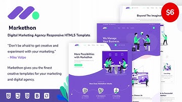 Markethon - Digital Marketing Agency Responsive HTML5 Template | Themeforest Website Templates and