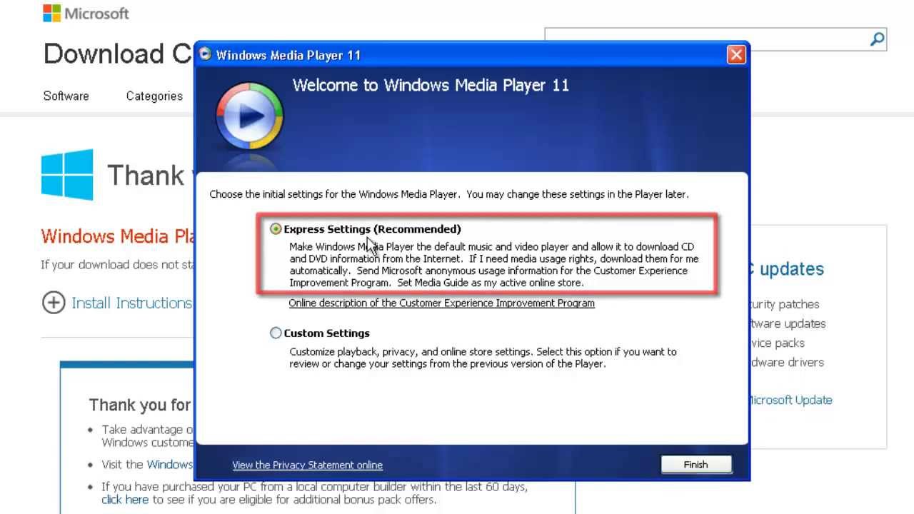 Installer Windows Media 11