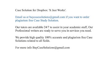 Case Solution Dropbox 
