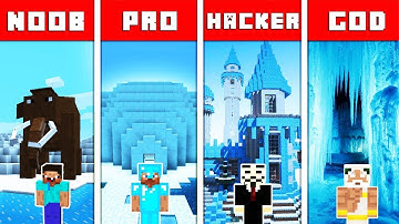Minecraft Battle: ICE AGE CHALLENGE - NOOB vs PRO vs HACKER vs GOD in Minecraft Animation