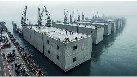 How A 30,000-Ton Caisson Floats to Build Foundations at Sea – Mega Construction Projects